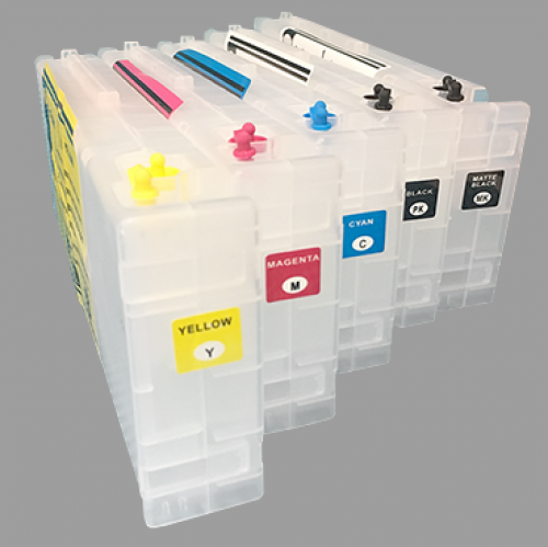 KIT  DE CARTUCHOS VACIOS (5 COLORES) PARA PLOTTER SURECOLOR SC SERIE T DE 700ml CON CHIP